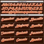 Custom Sports Hoodie Sweatshirt with Name and Number - Personalized Stitched Brown Orange White Pullover Team Apparel Personalized