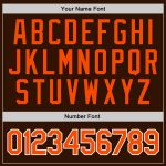 Custom Sports Hoodie Sweatshirt with Name and Number - Personalized Stitched Brown Orange White Pullover Team Apparel Personalized