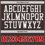Custom Team Hoodie with Name and Number - Personalized Brown Red-White Sports Pullover Sweatshirt Personalized Stitched Brown