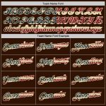 Custom Name Number Vintage USA Flag Pullover Hoodie Sweatshirt Brown Cream Sports Team Personalized Stitched Brown Vintage