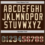 Custom Name Number Vintage USA Flag Pullover Hoodie Sweatshirt Brown Cream Sports Team Personalized Stitched Brown Vintage