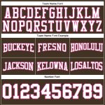 Custom Name & Number Football Hoodie - Personalized Brown/Pink Pullover Sweatshirt for Team Fans Personalized Stitched Brown