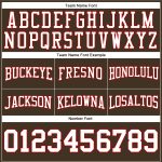 Customizable Brown Red White Football Hoodie with Stitched Name and Number - Personalized Pullover Sweatshirt Personalized