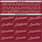 Custom Name and Number Sports Hoodie Sweatshirt for Teams - Personalized Burgundy and Cream Stitched Pullover Personalized