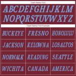 Custom Name and Number Sports Hoodie Sweatshirt - Personalized Stitched Burgundy and Light Blue Pullover Personalized Stitched