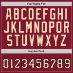 Custom Team Hoodie - Personalized Burgundy Cream-Black Pullover Sweatshirt with Name and Number Personalized Stitched Burgundy