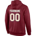 Custom Name Number Pullover Hoodie Sports Sweatshirt - Personalized Stitched Burgundy Cream Light Blue Personalized Stitched