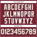 Custom Name Number Pullover Hoodie Sports Sweatshirt - Personalized Stitched Burgundy Cream Light Blue Personalized Stitched