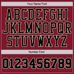 Custom Name and Number Burgundy Cream Pinstripe Hoodie Sweatshirt for Sports Team Personalized Stitched Burgundy Cream Pinstripe