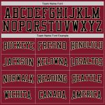 Custom Name and Number Burgundy Cream Pinstripe Hoodie Sweatshirt for Sports Team Personalized Stitched Burgundy Cream Pinstripe