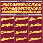 Custom Team Hoodie with Name & Number - Burgundy Gold-White Stitched Sports Pullover Sweatshirt Personalized Stitched Burgundy