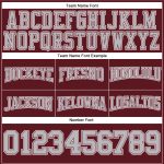 Custom Football Hoodie with Personalized Name & Number - Burgundy Gray White Stitched Pullover Sweatshirt Personalized Stitched
