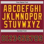 Custom Name Number Sports Hoodie Sweatshirt - Personalized Burgundy Navy Gold Pullover for Team Personalized Stitched Burgundy