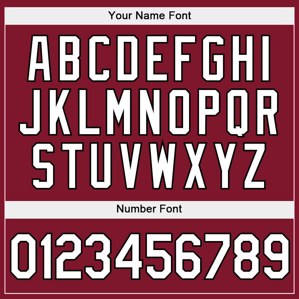 Personalized Stitched Burgundy White-Black Sports Pullover Sweatshirt Hoodie Team Custom Name and Number Custom Team Name Number Burgundy Black White Sports Hoodie Sweatshirt Pullover Personalized Stitched Burgundy White-Black - Image 5