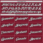 Custom Team Name Number Burgundy Black White Sports Hoodie Sweatshirt Pullover Personalized Stitched Burgundy White-Black
