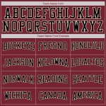 Custom Name and Number Sports Hoodie Pullover Sweatshirt Burgundy White-Cream Stitched Personalized Stitched Burgundy White-Cream