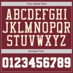 Custom Name and Number Sports Hoodie Pullover Sweatshirt Burgundy White-Cream Stitched Personalized Stitched Burgundy White-Cream