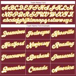 Custom Name Number Sports Hoodie Burgundy White-Gold Stitched Pullover Sweatshirt Personalized Stitched Burgundy White-Gold