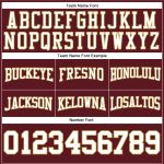 Custom Team Name Number Burgundy White Gold Hoodie Sweatshirt Pullover Football Personalized Personalized Stitched Burgundy