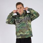 Custom Name Number Sports Hoodie Personalized Camo Black-Cream Pullover Salute To Service Sweatshirt Personalized Stitched