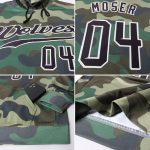 Custom Name Number Sports Hoodie Personalized Camo Black-Cream Pullover Salute To Service Sweatshirt Personalized Stitched