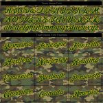 Custom Name Number Hoodie Personalized Camo Green Gold Sports Pullover Sweatshirt for Teams Personalized Stitched Camo Green-Gold