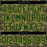 Custom Name Number Hoodie Personalized Camo Green Gold Sports Pullover Sweatshirt for Teams Personalized Stitched Camo Green-Gold