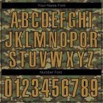 Custom Camo Hoodie with Name & Number - Old Gold & Black Stitched Pullover Sweatshirt - Salute to Service Team Apparel Personalized