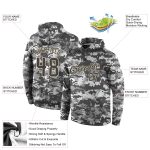Custom Name Number Hoodie Salute to Service Camouflage Pullover Sweatshirt Steel Gray Cream Sports Wear Personalized Stitched