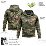 Custom Name & Number Personalized Camo Vintage USA Flag Pullover Hoodie Salute to Service Sports Sweatshirt Personalized