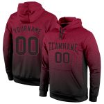 Personalized Custom Name Number Cardinal Black Fade Hoodie Sweatshirt Fashion Sports Pullover Personalized Stitched Cardinal