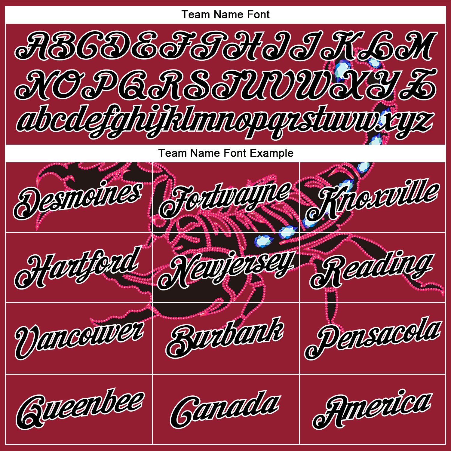 Personalized Stitched Cardinal Black-White 3D Pattern Design Scorpio Sports Pullover Sweatshirt Hoodie Team Custom Name and Number Custom Name and Number Scorpio Sports Hoodie Sweatshirt with Personalized Stitched Cardinal 3D Pattern Design Black-White - Image 3