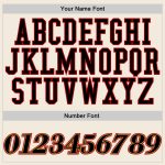 Custom Name & Number Sports Hoodie - Personalized Cream Black Gold Pullover Sweatshirt for Teams Personalized Stitched Cream