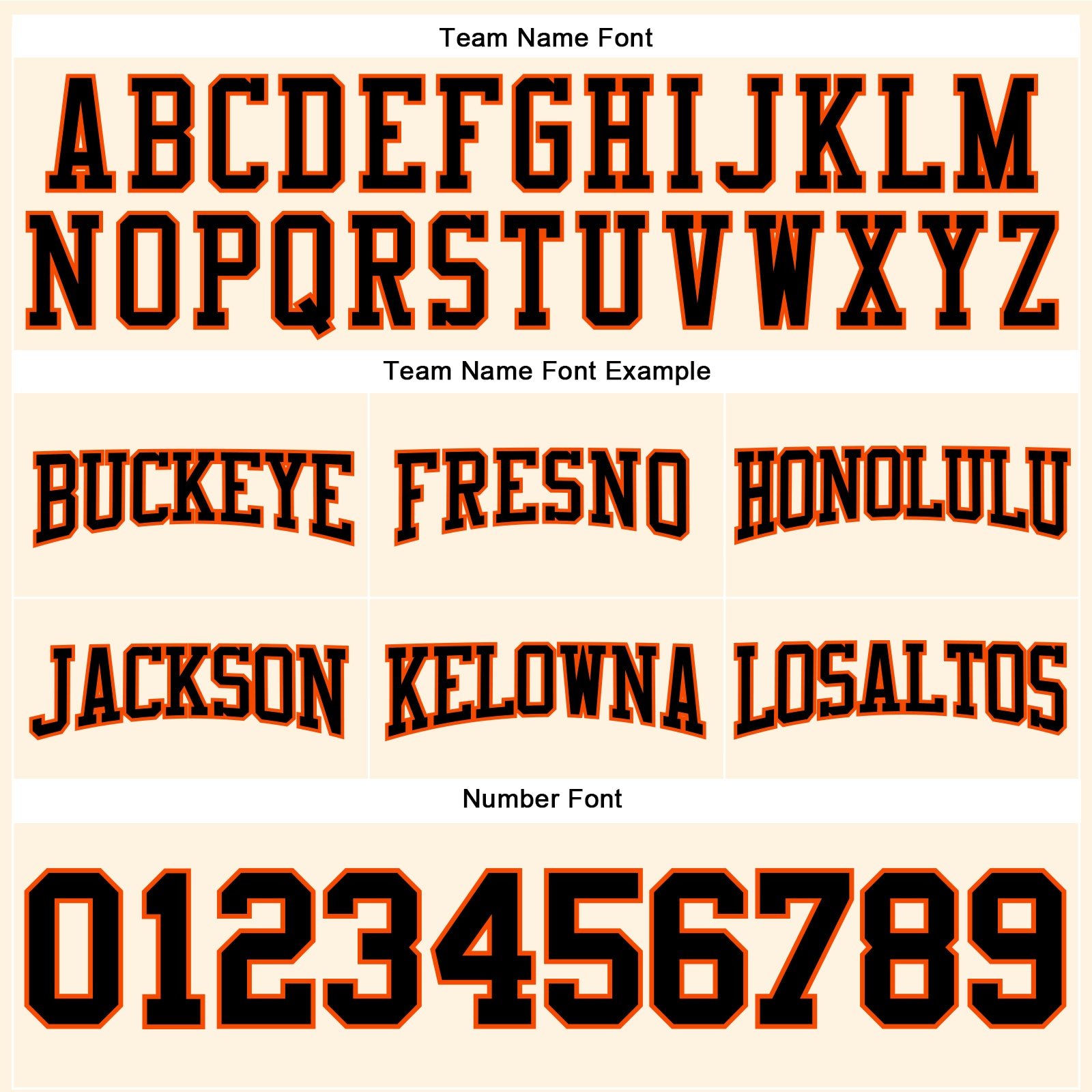 Personalized Stitched Cream Black-Orange Football Pullover Sweatshirt Hoodie Team Custom Name and Number Custom Team Football Hoodie Personalized with Name and Number, Stitched Cream Black-Orange Pullover Sweatshirt Personalized - Image 3