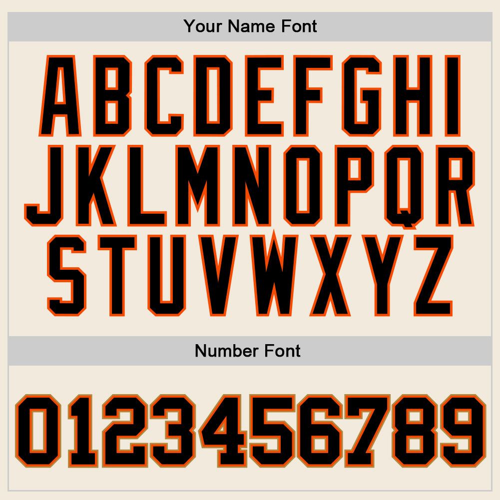 Personalized Stitched Cream Black-Orange Sports Pullover Sweatshirt Hoodie Team Custom Name and Number Custom Team Name Number Pullover Hoodie - Personalized Cream Black-Orange Stitched Sports Sweatshirt Personalized Stitched - Image 5