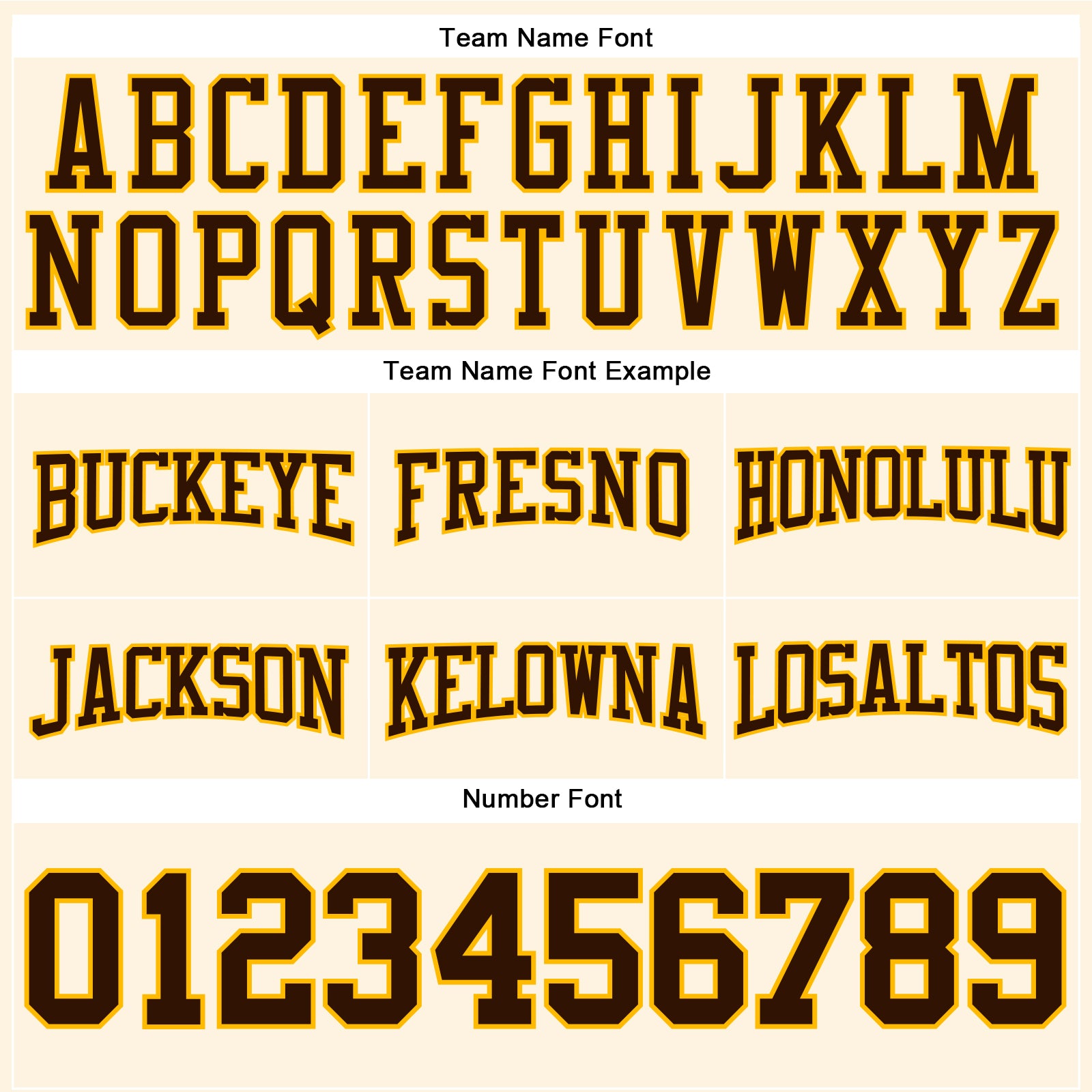 Personalized Stitched Cream Brown-Gold Football Pullover Sweatshirt Hoodie Team Custom Name and Number Custom Name Number Football Hoodie Stitched Cream Brown-Gold Pullover Sweatshirt for Team Support Personalized Stitched Cream - Image 3