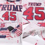 Custom 3D American Flag Pullover Hoodie with Name and Number, Cream Crimson-Navy Sports Sweatshirt for Team Personalized