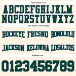 Custom Name Number Royal Green Cream Football Hoodie Pullover Sweatshirt - Personalized Team Apparel Personalized Stitched