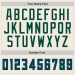 Custom Name Number Pullover Hoodie Sweatshirt in Cream Hunter Green-Royal for Sports Team - Personalized Stitched Design