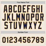 Custom Team Name Number Pullover Hoodie Sweatshirt Cream Navy Gold Stitched Sports Apparel Personalized Stitched Cream Navy-Gold