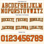 Custom Football Hoodie Personalized Stitched Sweatshirt with Name and Number in Cream and Orange-Kelly Green Personalized