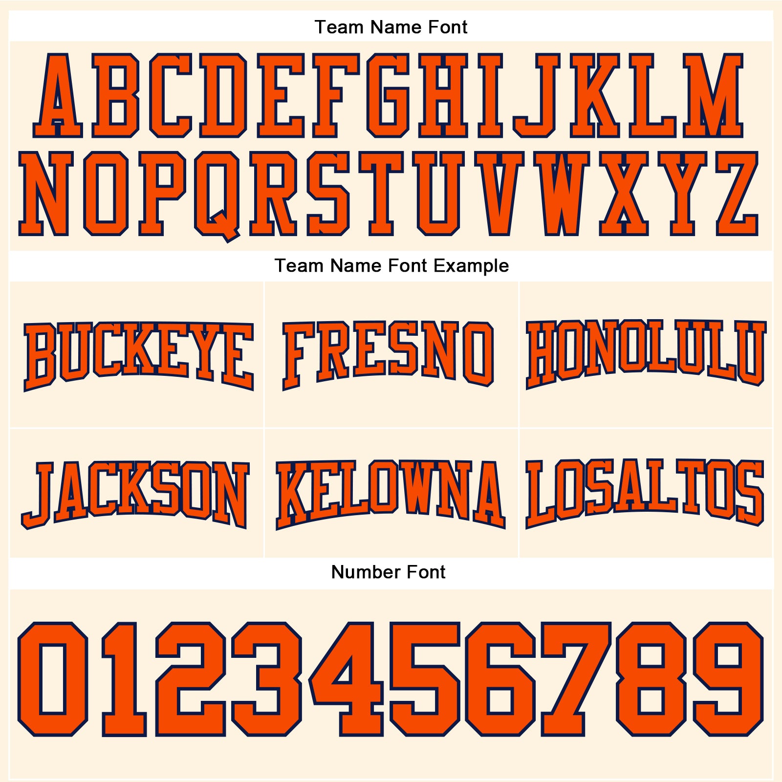 Personalized Stitched Cream Orange-Navy Football Pullover Sweatshirt Hoodie Team Custom Name and Number Custom Football Hoodie with Personalized Name and Number - Stitched Cream Orange-Navy Pullover Sweatshirt Personalized Stitched - Image 3