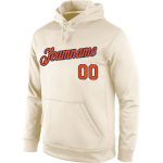 Custom Team Hoodie Personalized with Name & Number - Cream Orange-Royal Stitched Sports Pullover Sweatshirt Personalized