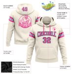 Custom Football Hoodie with Stitched Name & Number - Cream Pink Black Light Blue Sweatshirt Pullover Personalized Stitched