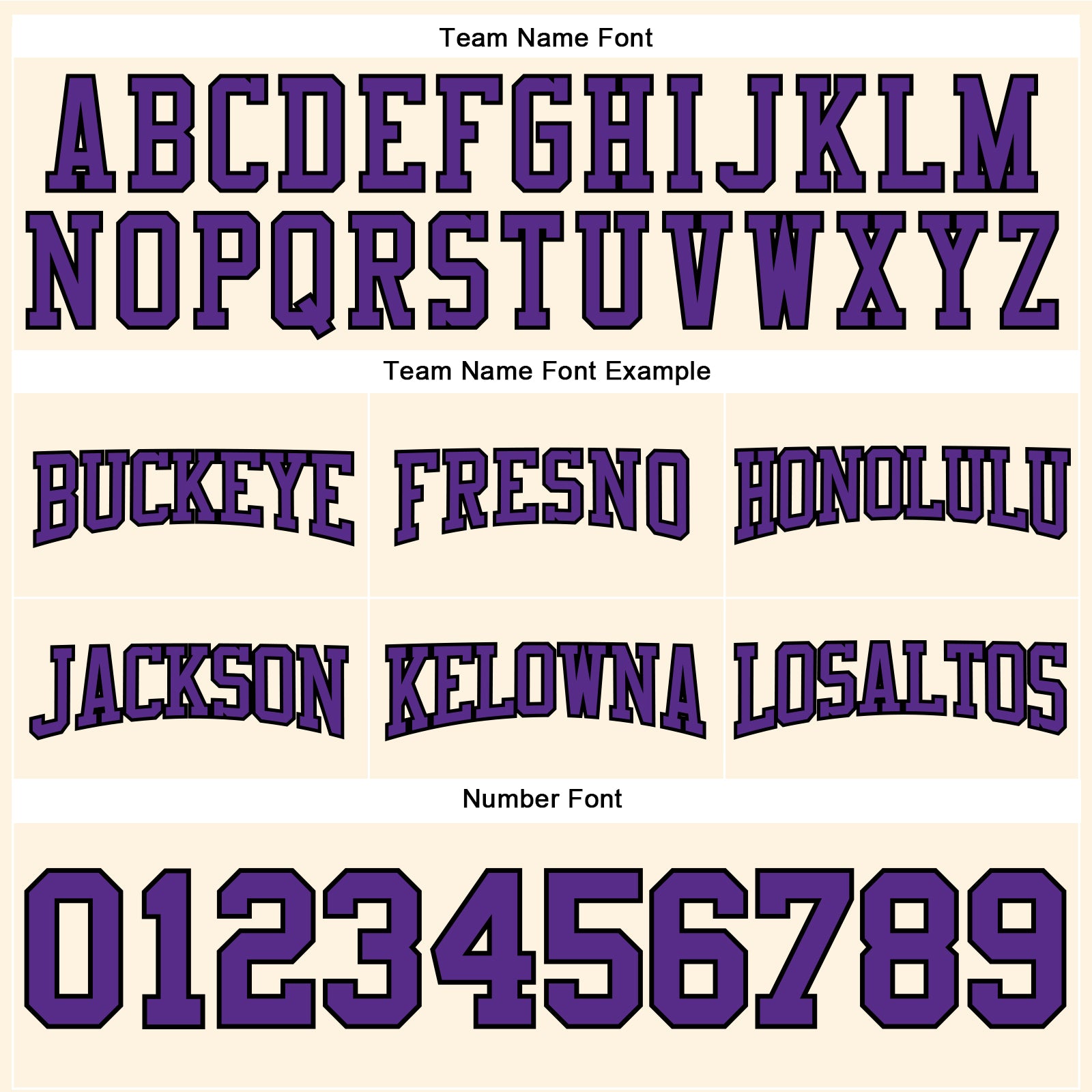 Personalized Stitched Cream Purple-Black Football Pullover Sweatshirt Hoodie Team Custom Name and Number Custom Name and Number Stitched Football Hoodie Sweatshirt in Cream Purple and Black Personalized Stitched Cream Purple-Black - Image 3