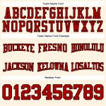 Custom Stitched Football Hoodie Pullover Sweatshirt with Name & Number - Cream Red-Black Team Apparel Personalized Stitched