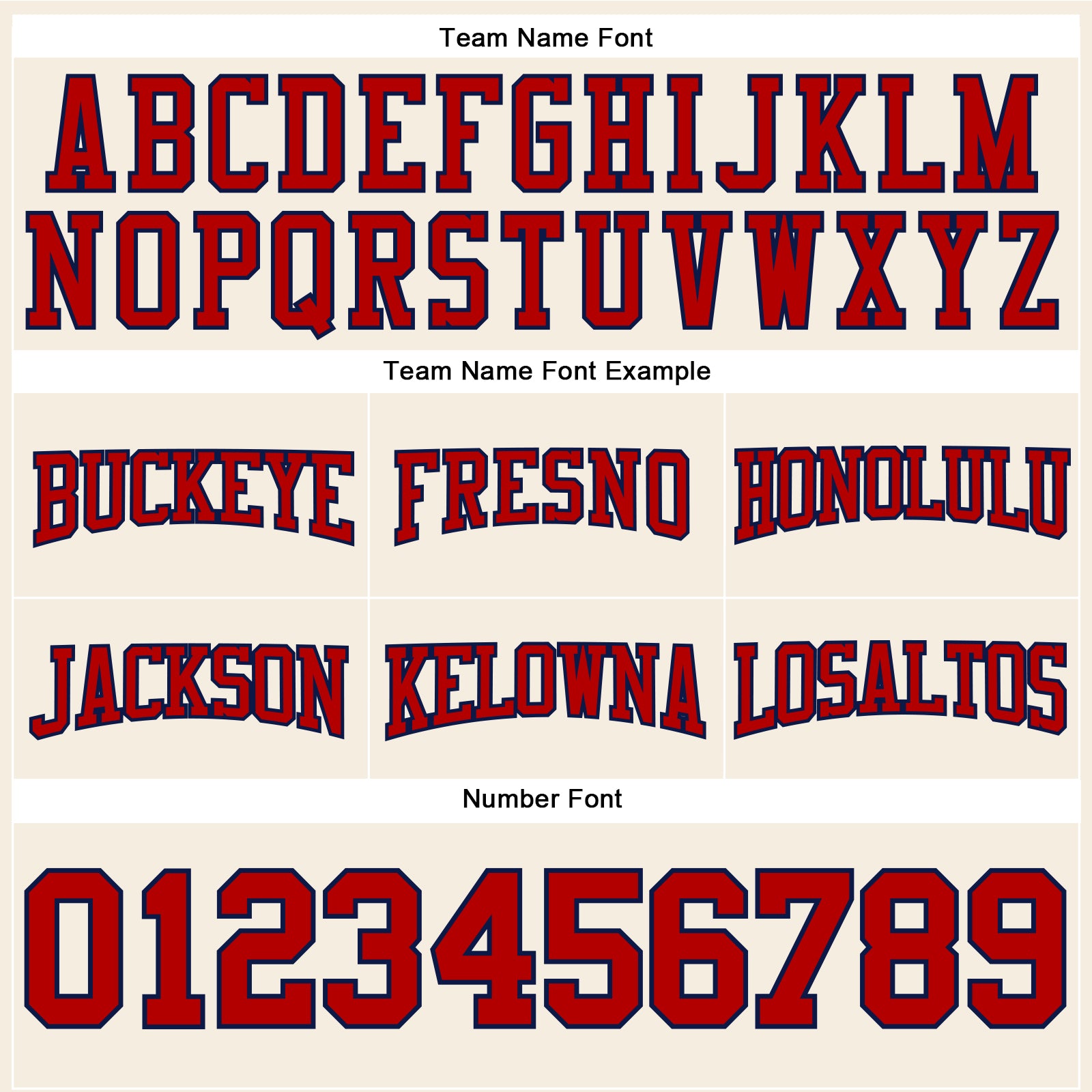 Personalized Stitched Cream Red-Navy Football Pullover Sweatshirt Hoodie Team Custom Name and Number Custom Team Hoodie with Personalized Name & Number - Cream Red-Navy Football Pullover Sweatshirt Personalized Stitched Cream - Image 3
