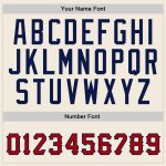 Custom Name Number Sports Hoodie Sweatshirt Personalized Cream Red Navy Pullover Personalized Stitched Cream Red-Navy Sports