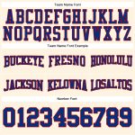 Custom Personalized Royal-Red Football Hoodie with Team Name and Number - Stitched Cream Pullover Sweatshirt Personalized