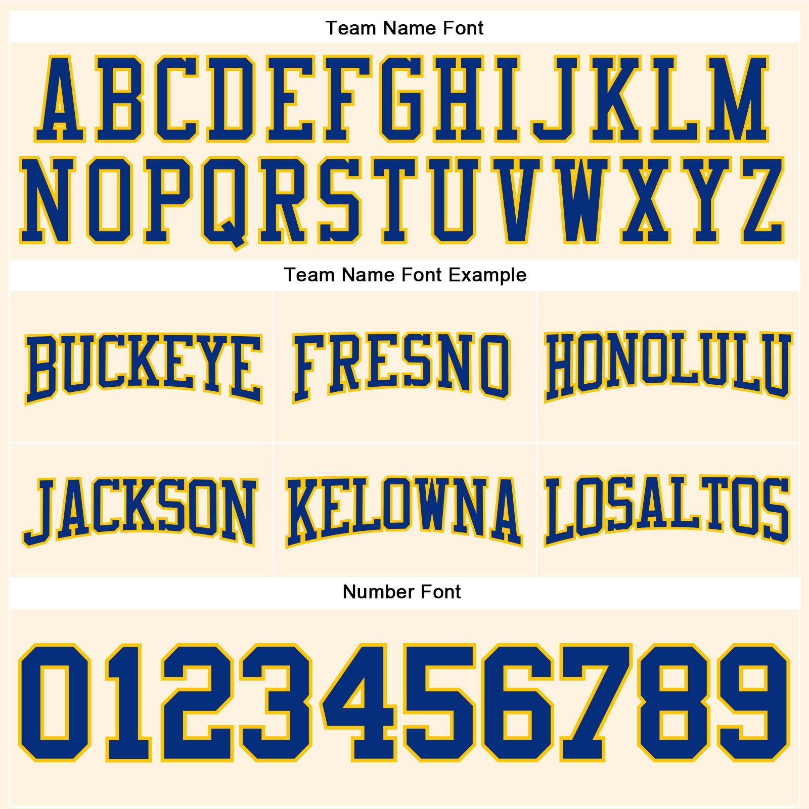 Personalized Stitched Cream Royal-Yellow Football Pullover Sweatshirt Hoodie Team Custom Name and Number Custom Royal-Yellow Football Hoodie with Personalized Name & Number - Cream Pullover Sweatshirt Personalized Stitched Cream - Image 3